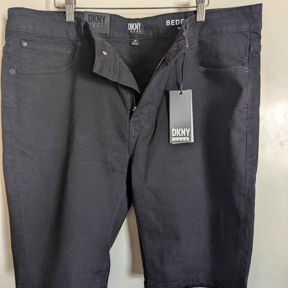 DKNY Black Jean Shorts Versatile Denim Style